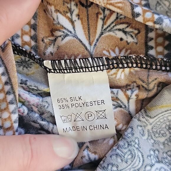 Arianna by Howard's silk blend summer midi dress Women's Size S - Picture 9 of 11